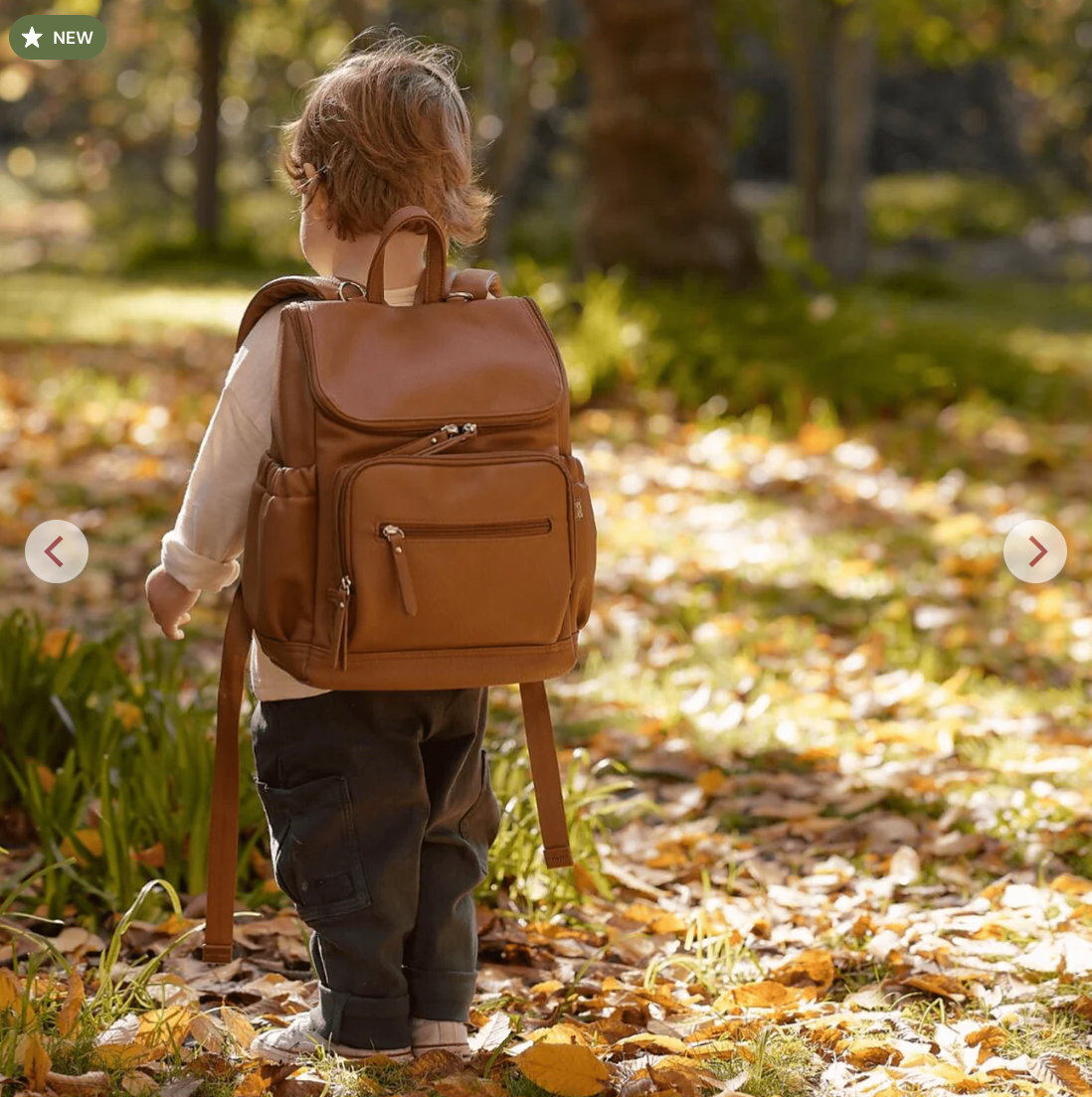 Mini Signature Backpack - Chestnut Brown Vegan Leather