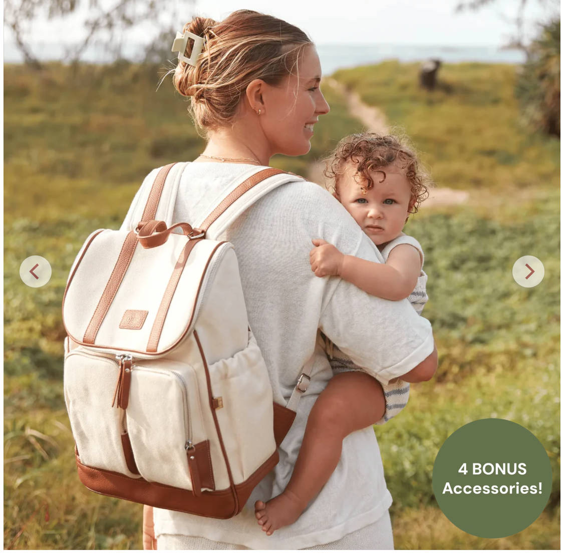 Signature Nappy Backpack - Natural Canvas