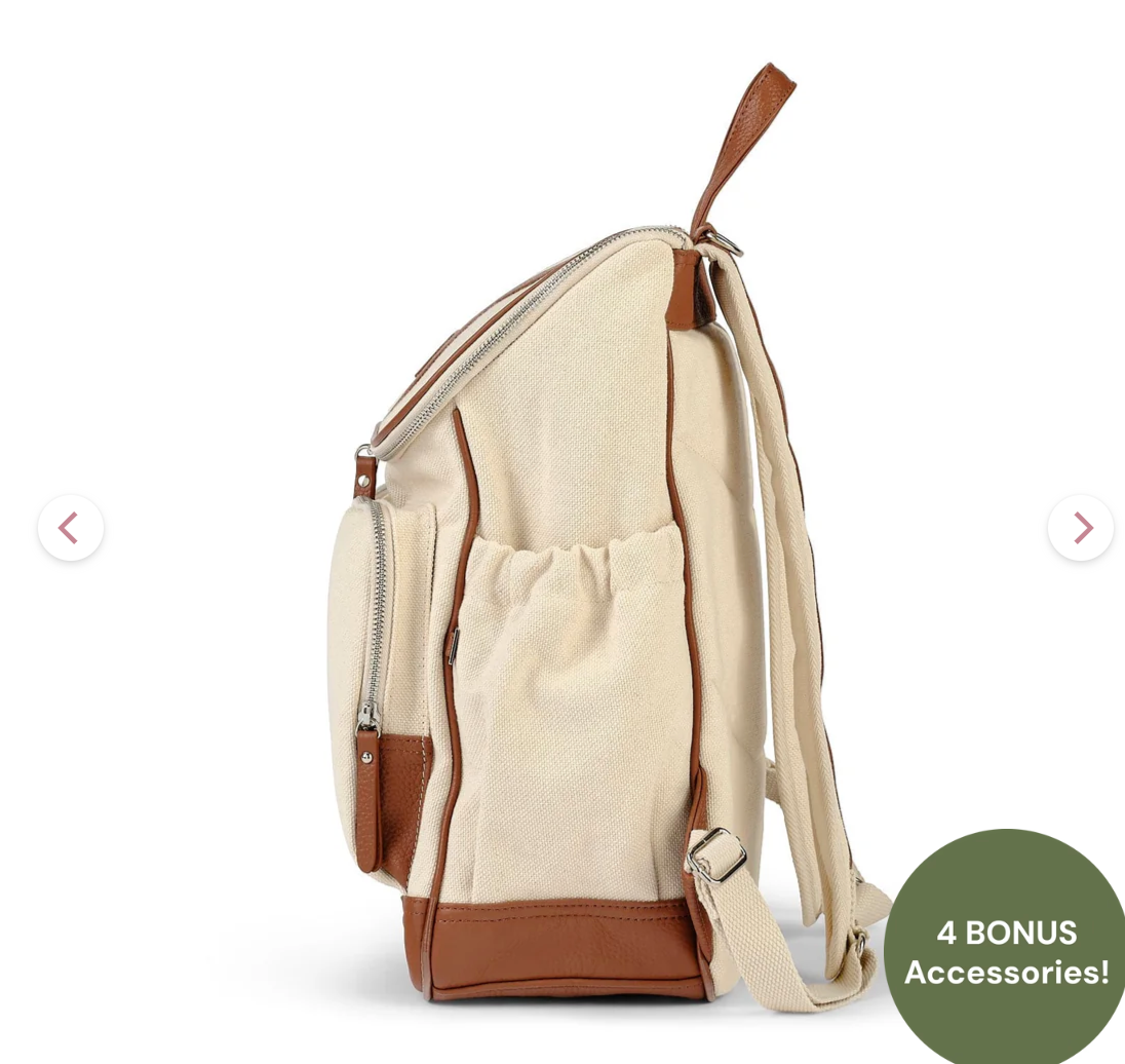 Signature Nappy Backpack - Natural Canvas