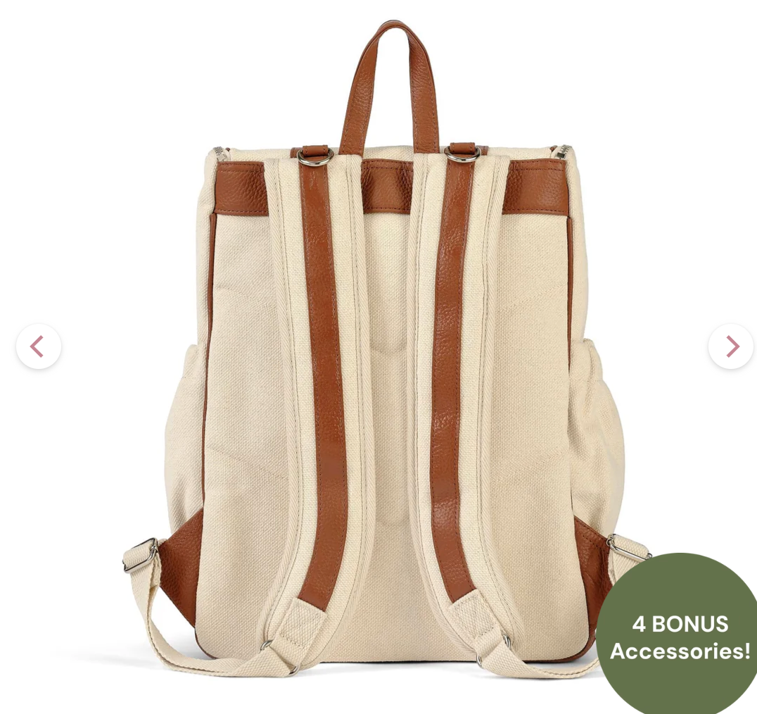 Signature Nappy Backpack - Natural Canvas