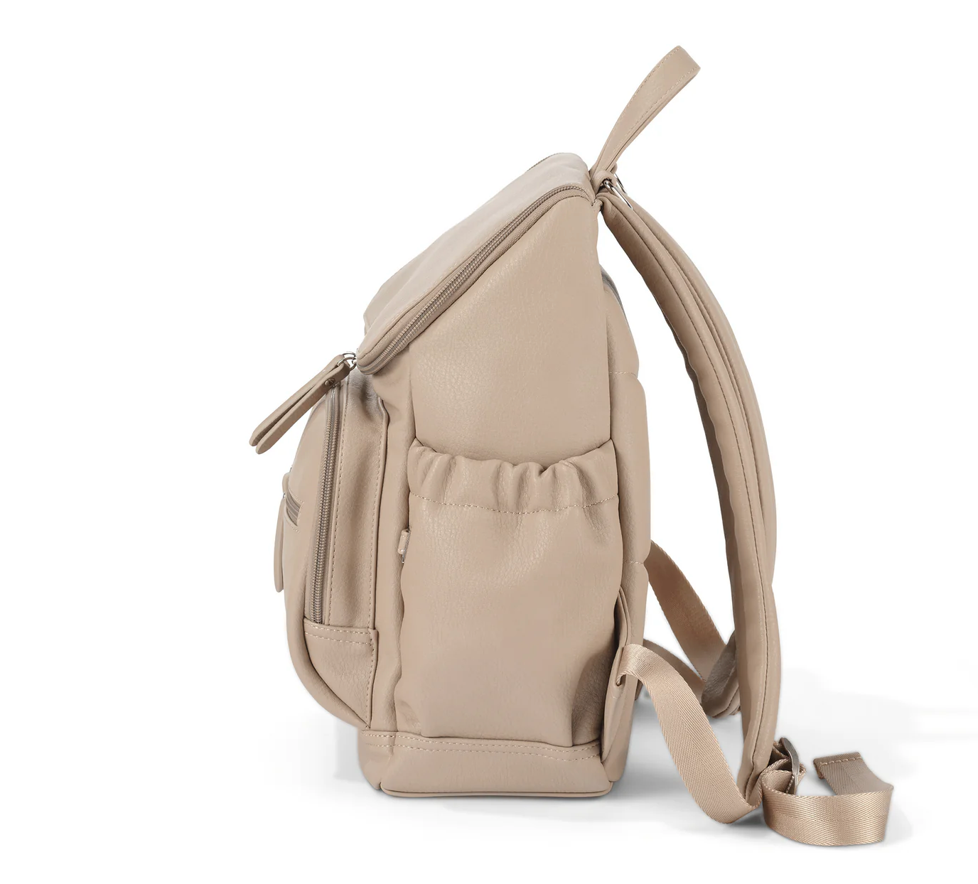 Mini Signature Backpack - Oat Vegan Leather