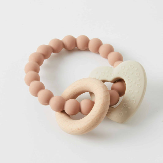 Mika Silicone + Wood Teether Toy
