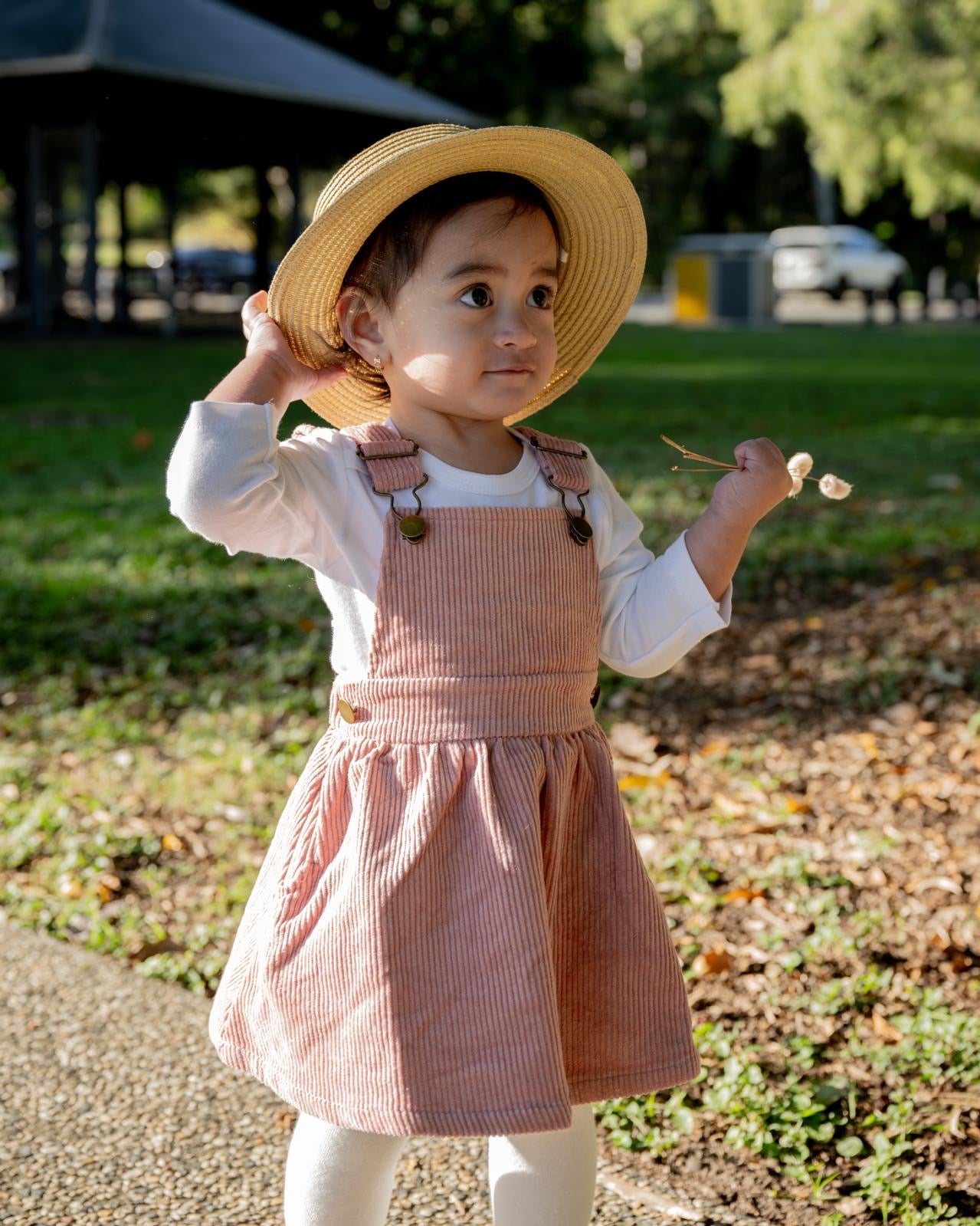 Pink Corduroy Leilah Dress