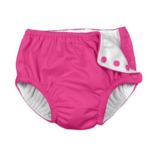 Snap Reusable Absorbent Swimsuit Diaper-Hot Pink