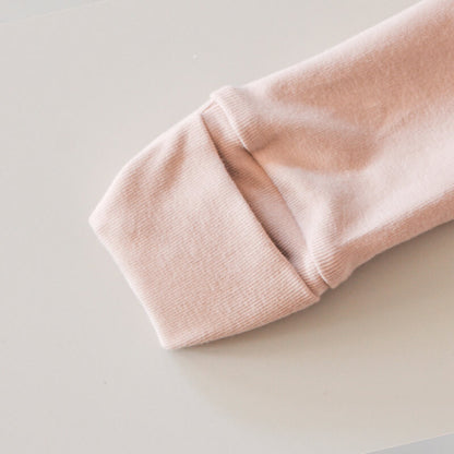 Boho Baby Long Sleeve Zip Onesie Dusky Pink