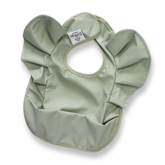 Mint Ruffled Waterproof Bib