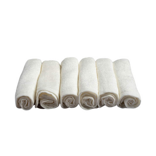 100% Organic Bamboo Washcloths (Set of 6)