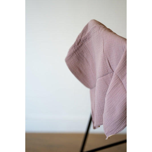 100% Organic Cotton Newborn Mini Travel Blanket- Pink