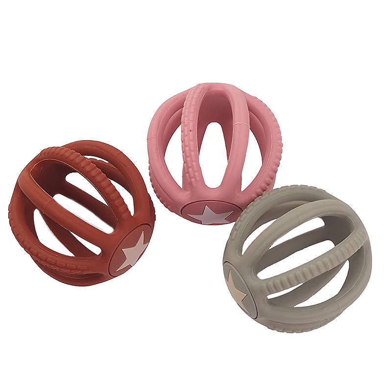 Pink Silicone Teether Ball